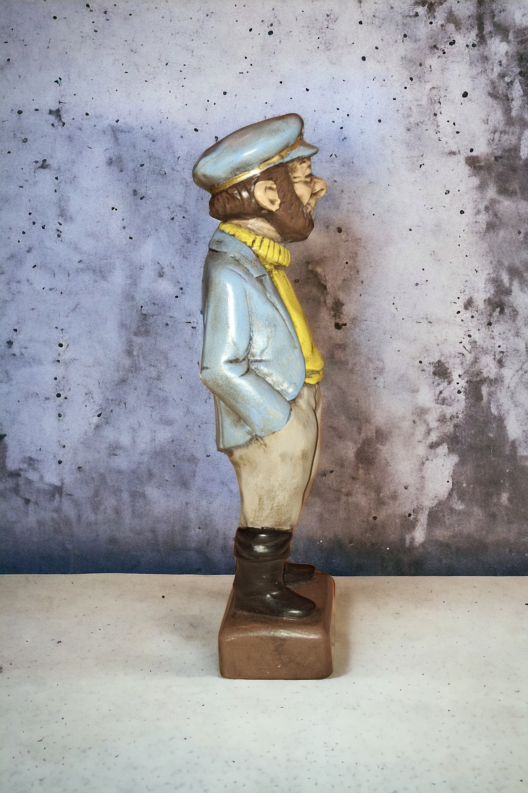 Old Sea Captain Vintage Chalkware Statue