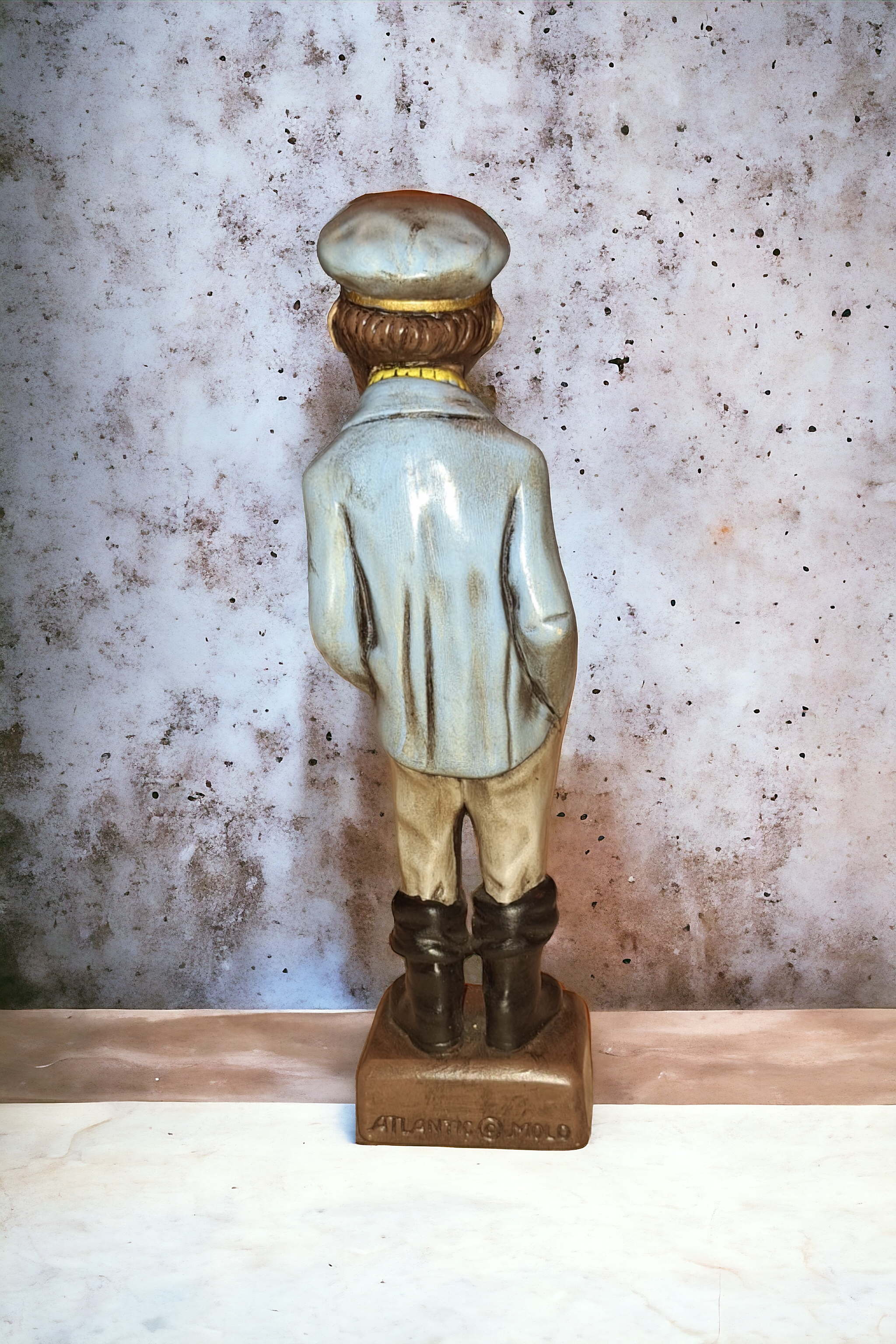 Old Sea Captain Vintage Chalkware Statue