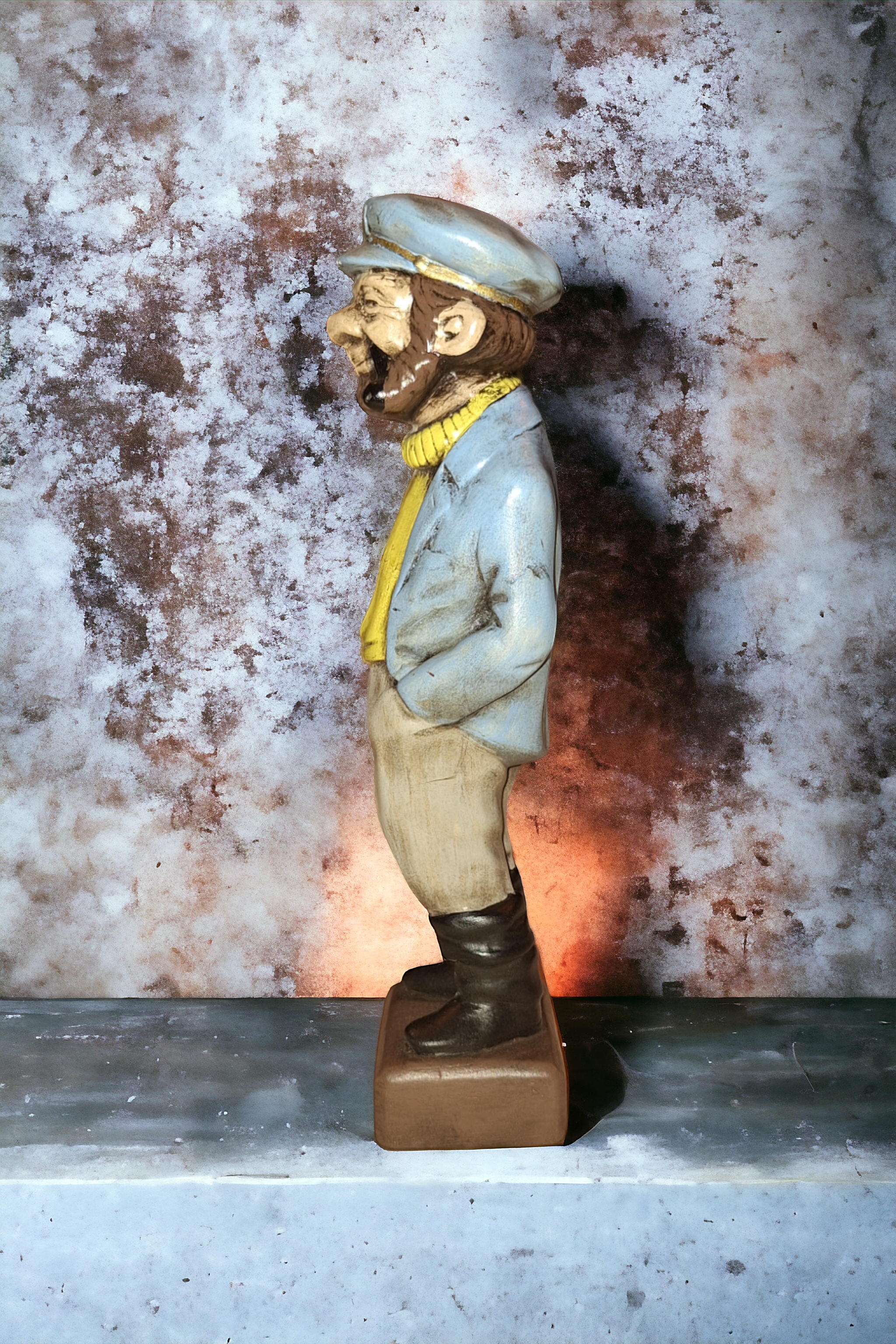 Old Sea Captain Vintage Chalkware Statue