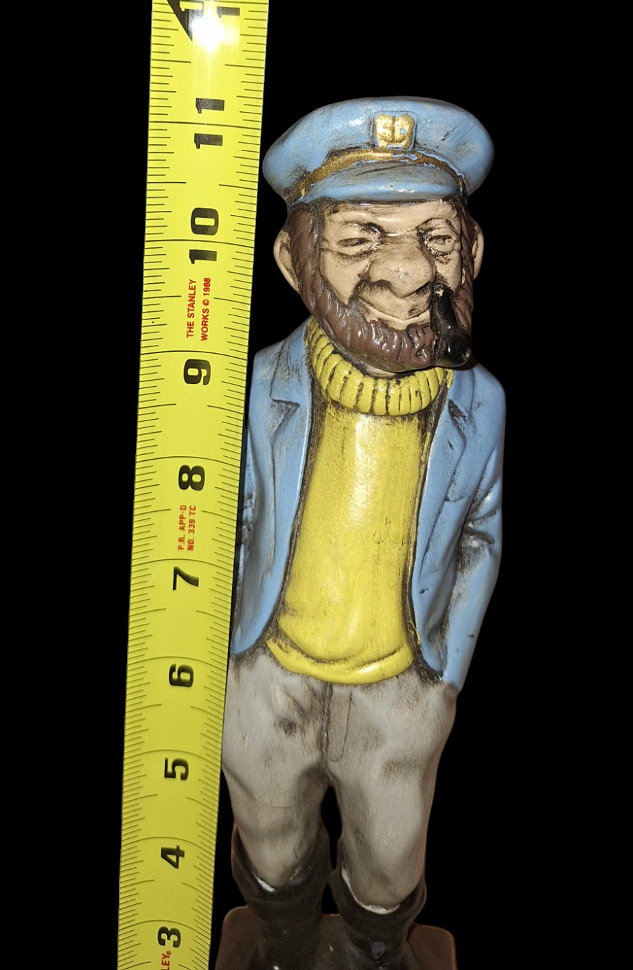 Old Sea Captain Vintage Chalkware Statue