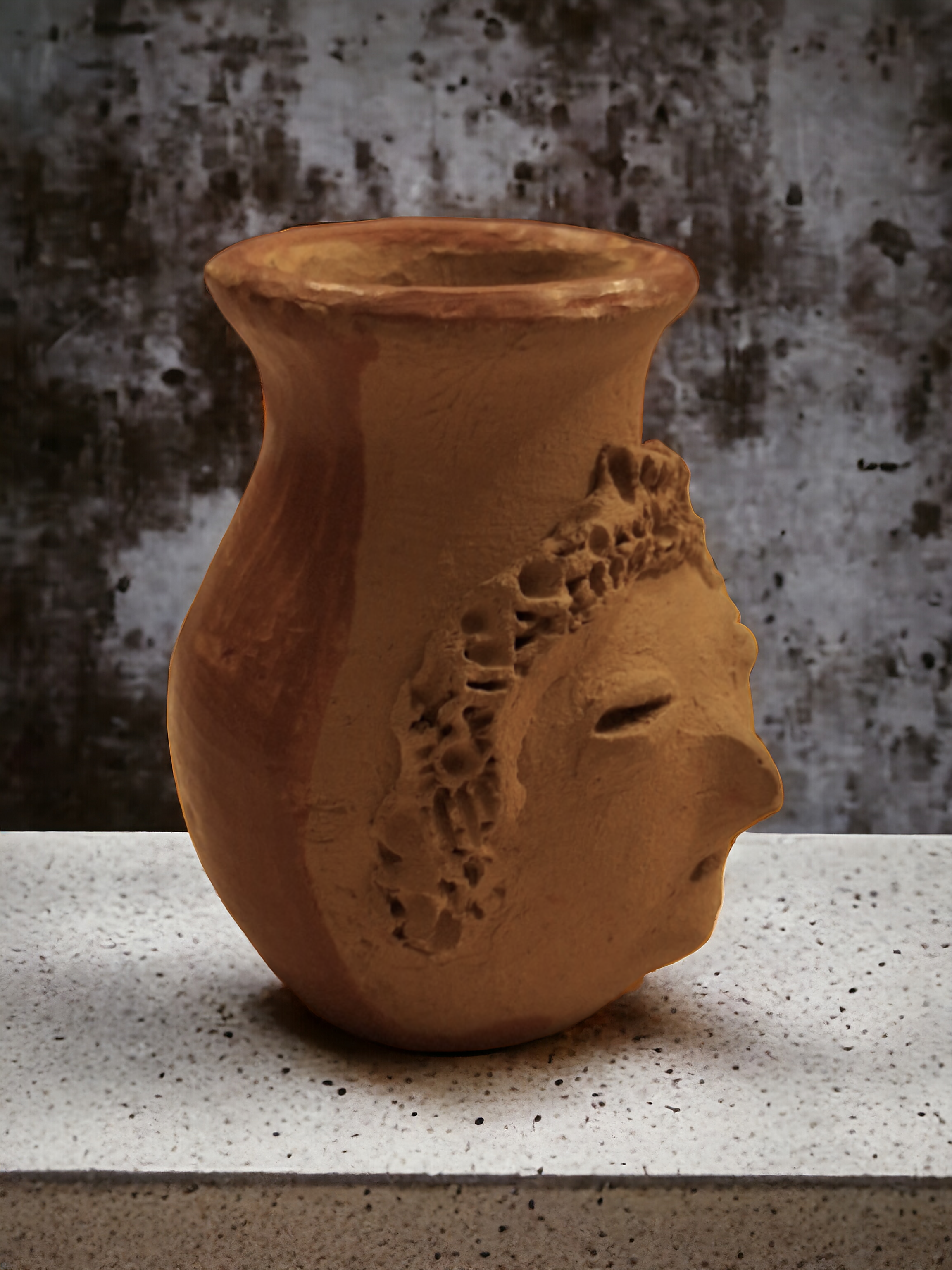 Small Southwest Pottery Face Jar