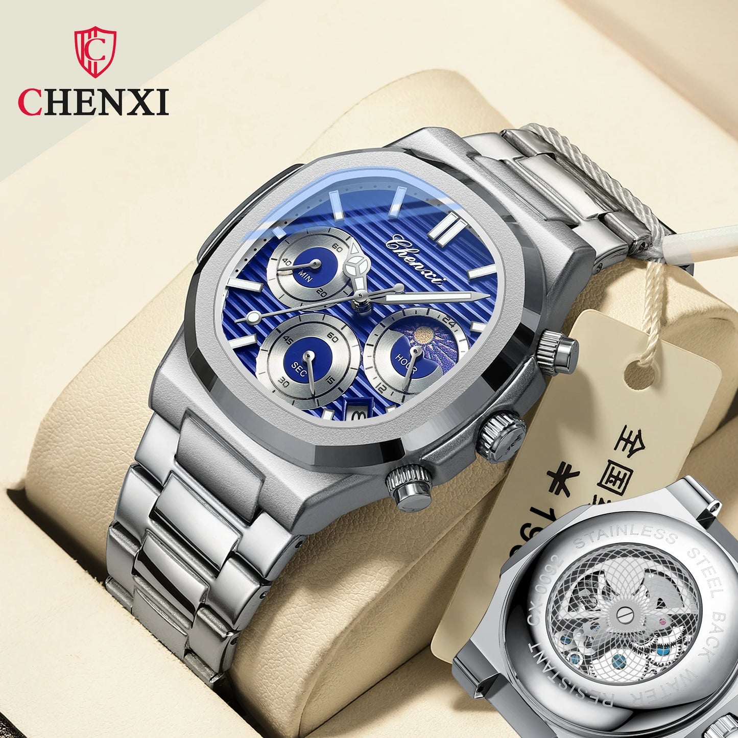 Men's Luxury Watch High Quality Steel Waterproof