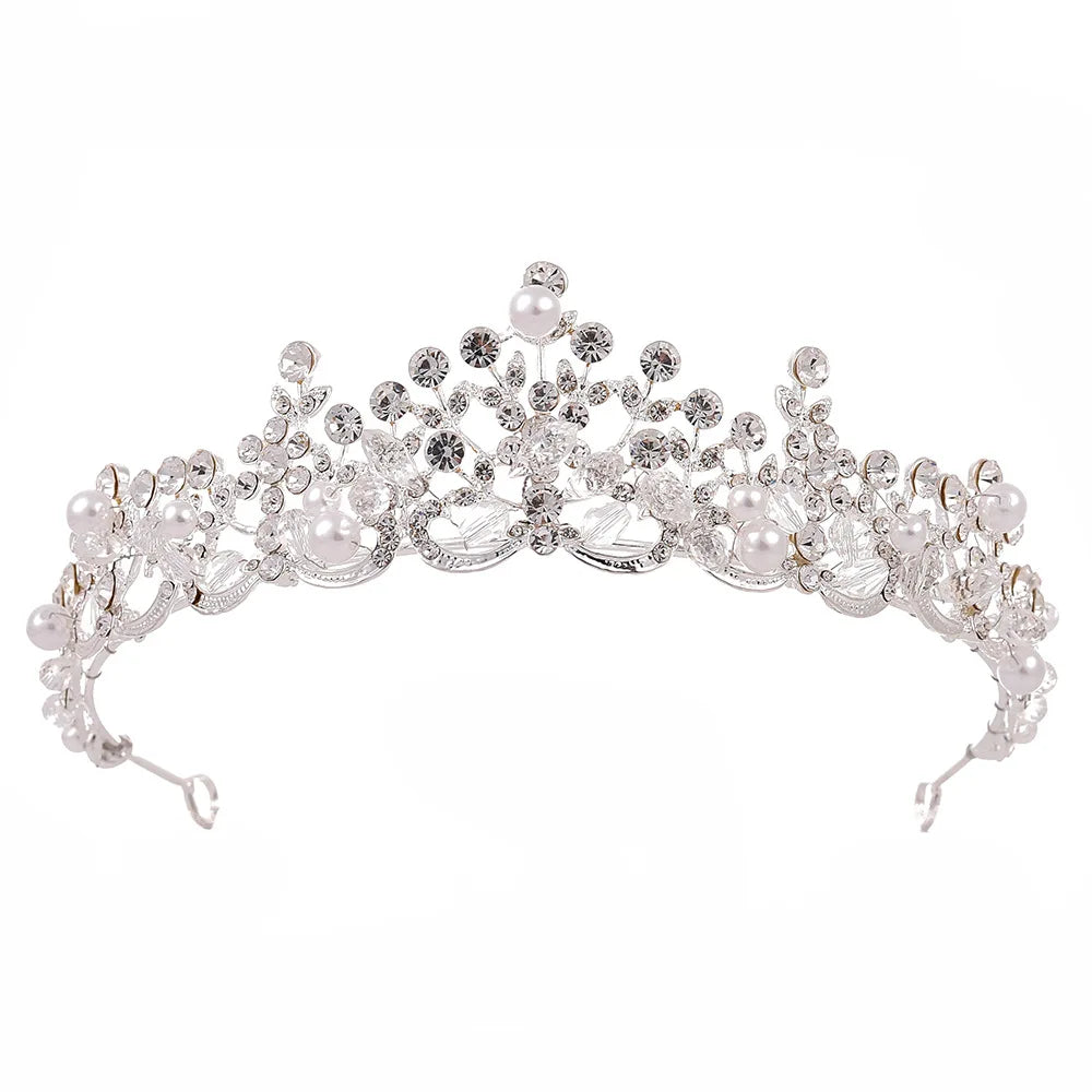 Luxury Elegant Crystal Pearl Tiaras