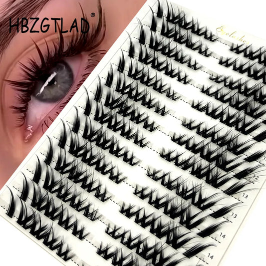 Single Cluster Eyelash Extension Mix 3D Fluffy Segmented Natural Mink cat Eye Effect