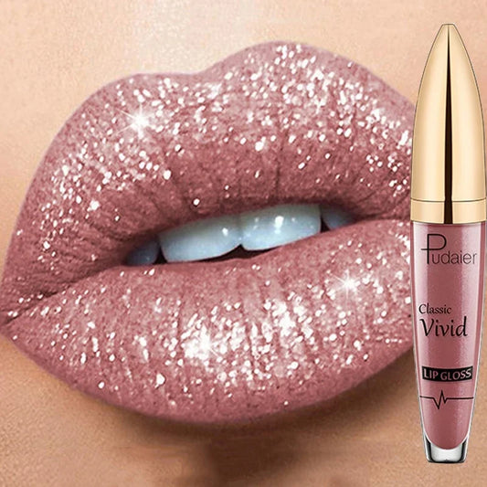 Glitter Lipstick Diamond Lip Gloss , waterproof, 18 Colors