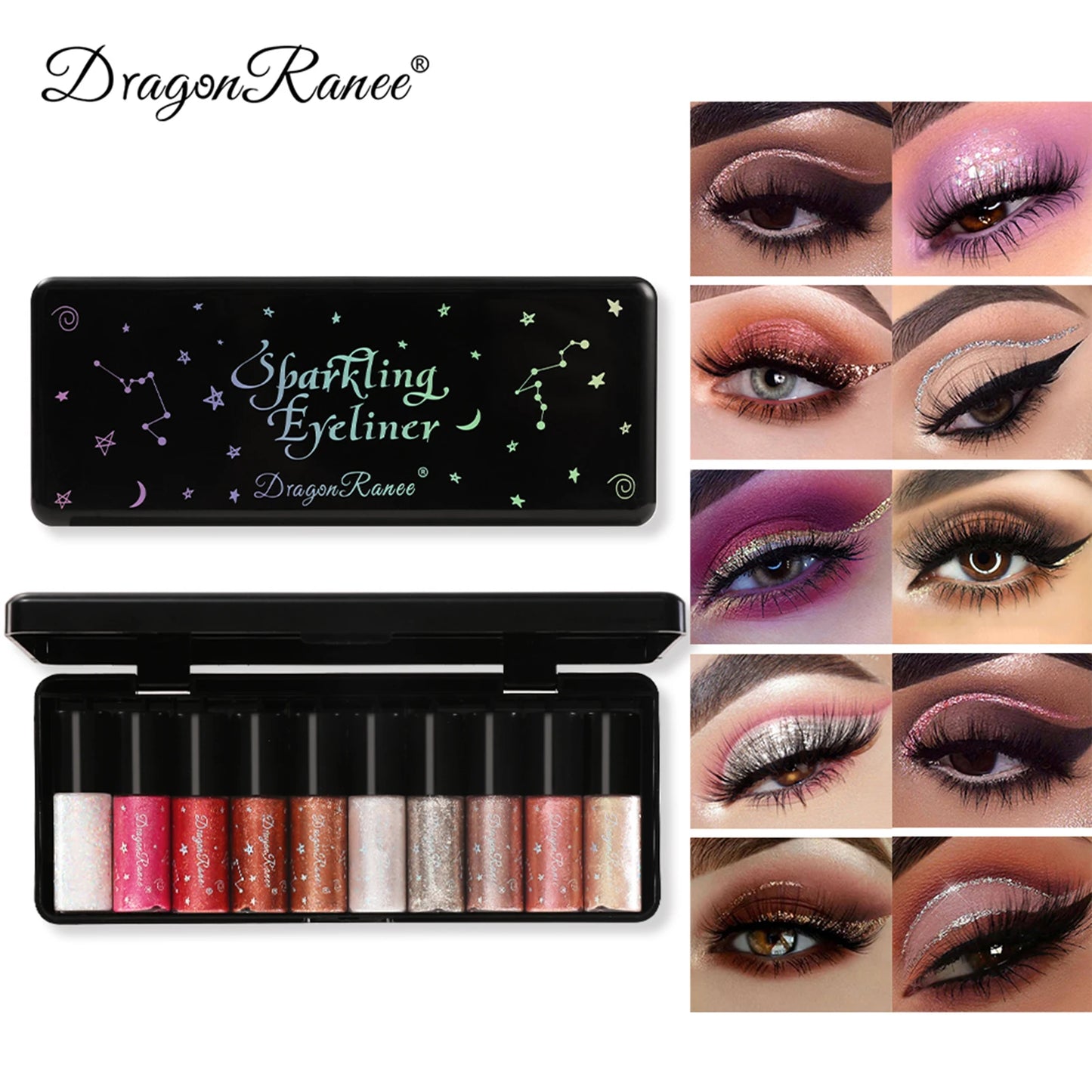 15 Colors Eyeliner Diamond Shining Liquid Eye Shadow, Eyeliner