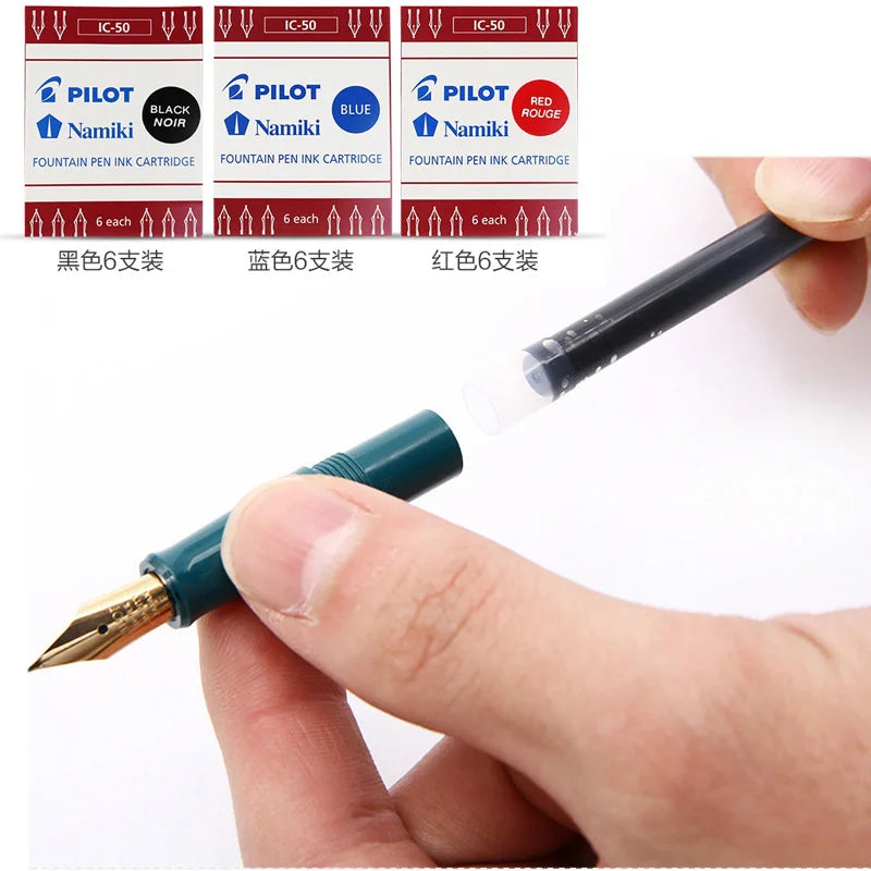 PILOT Fountain Pen Cartridge IC-50 Carbon-free Ink for78G 88G Portable Ink Bag Refill Replacement