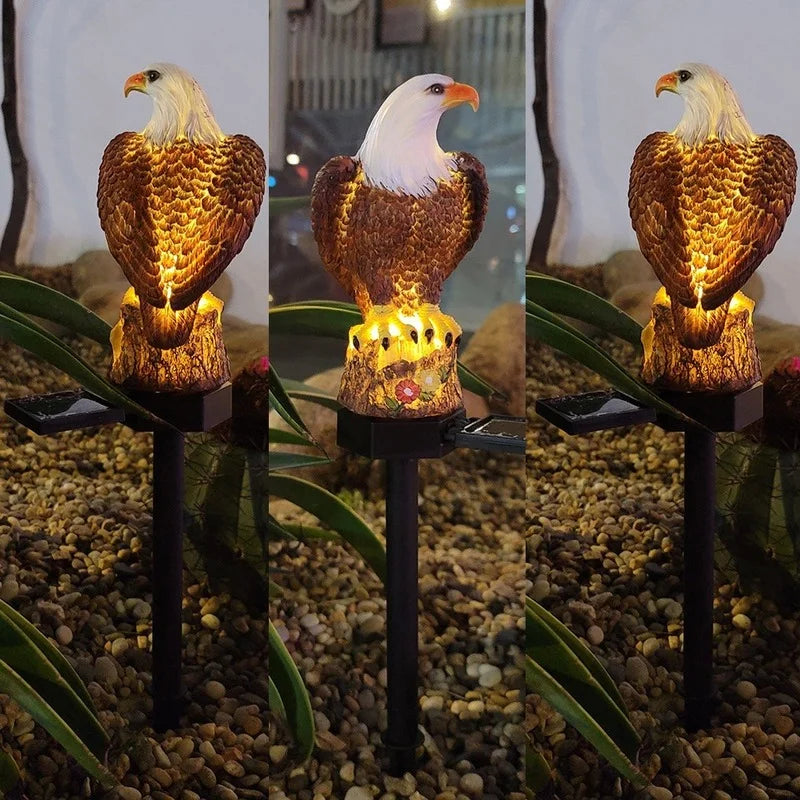 Eagle Statue Waterproof Solar Power LED Light