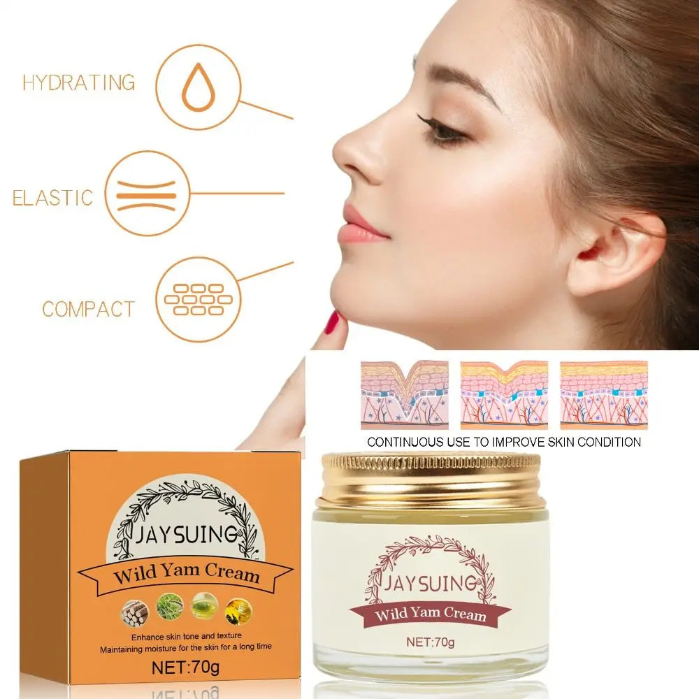 Nourishing Wild Yam Cream Natural Freckle Removal Firming Wrinkle Skin Cream, Anti Aging