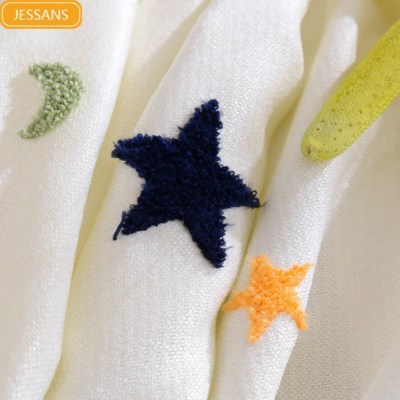 Embroidered Star Moon Curtains