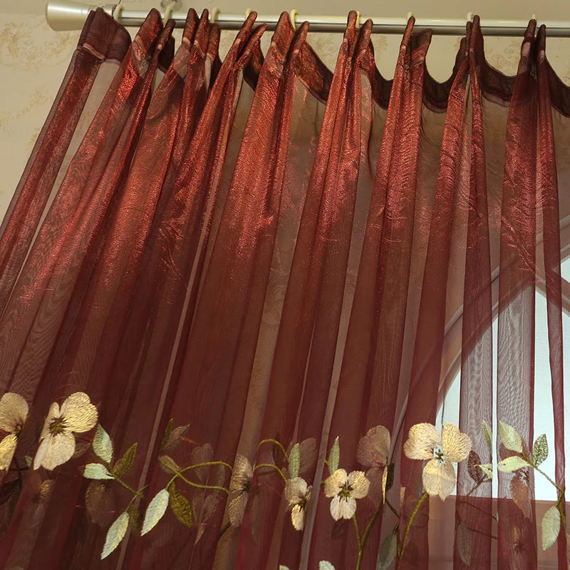 Embroidered Sheer Curtains