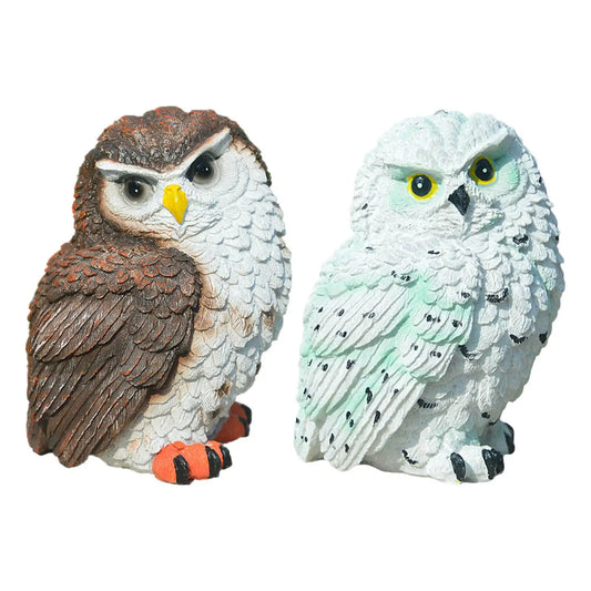 Miniature Resin Garden Owl Statue