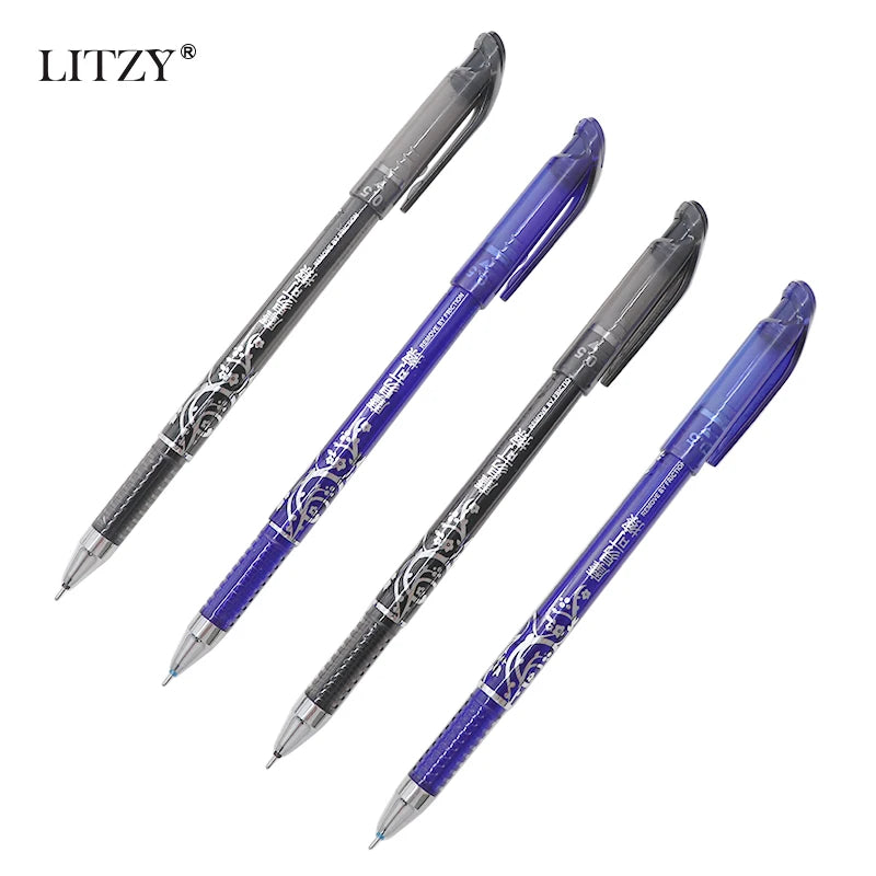 Erasable Pen Set Washable Handle Blue Black Ink Writing Gel28Pcs/Lot