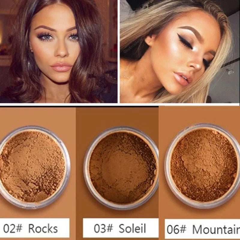 Loose Setting Powder Matte Mineral Oil-control Long-lasting Face Concealer, Bronzer, Contour