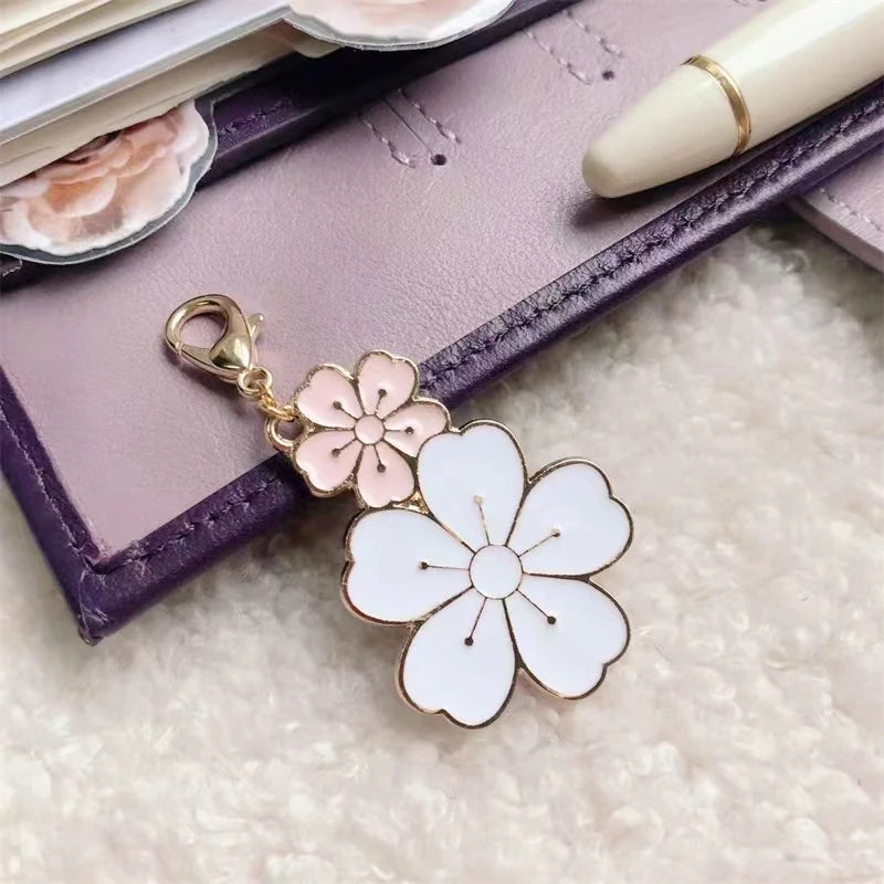 New Sakura Zipper Head for Journal Notebook Pearl Pendant