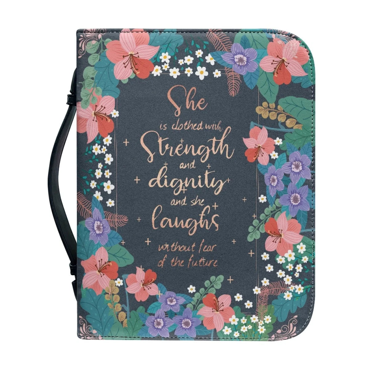 Beautiful Flowers Pattern Bible Cover Carry Bag