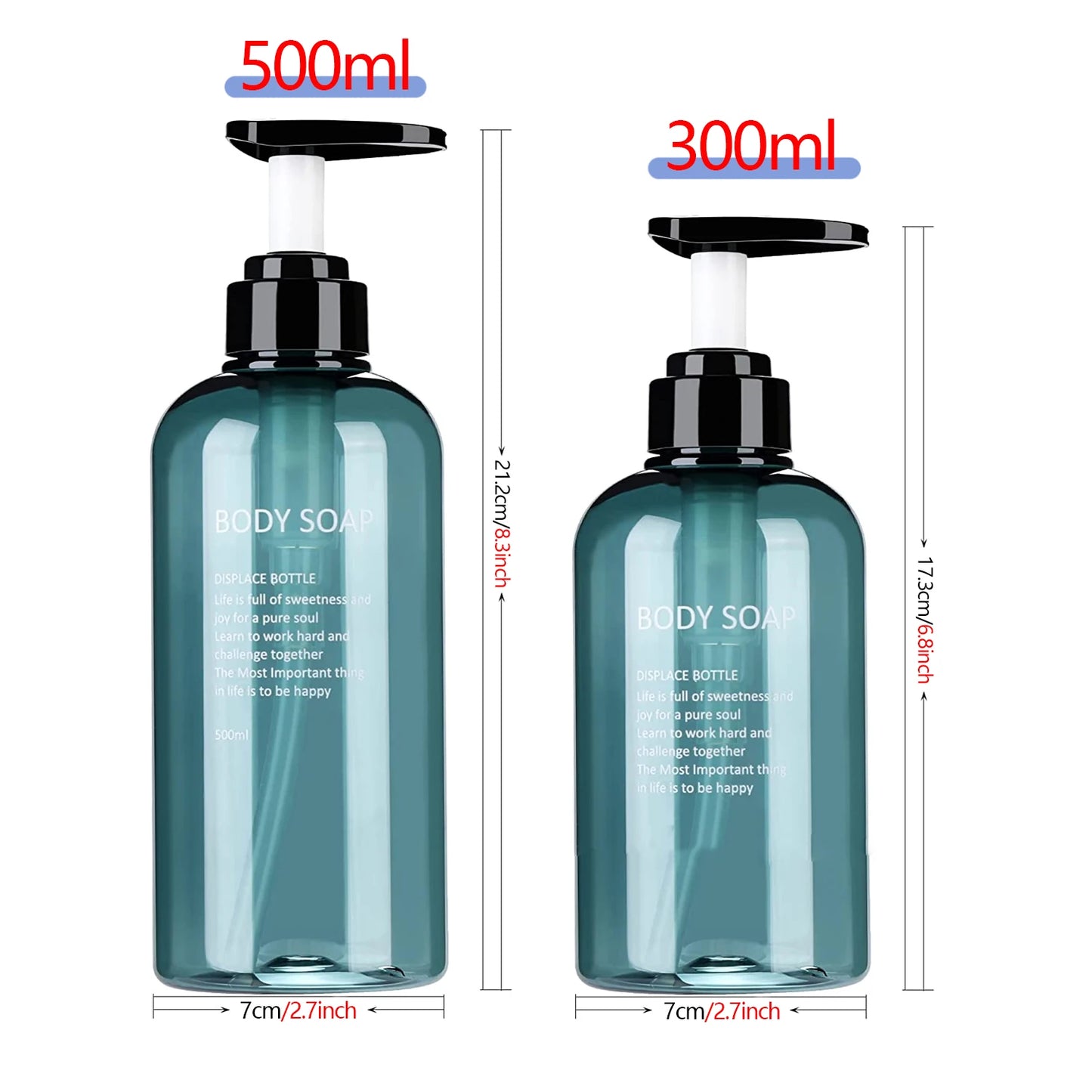 Shampoo Dispensers 300ML/500M, 3Pcs/set