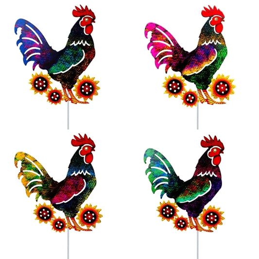 Wrought Iron Rooster Garden Stake