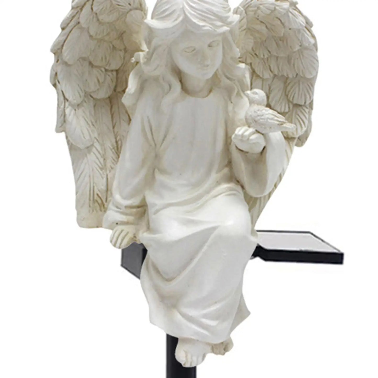 Solar Garden Statue Angel Figurine Weatherproof with Solar Light