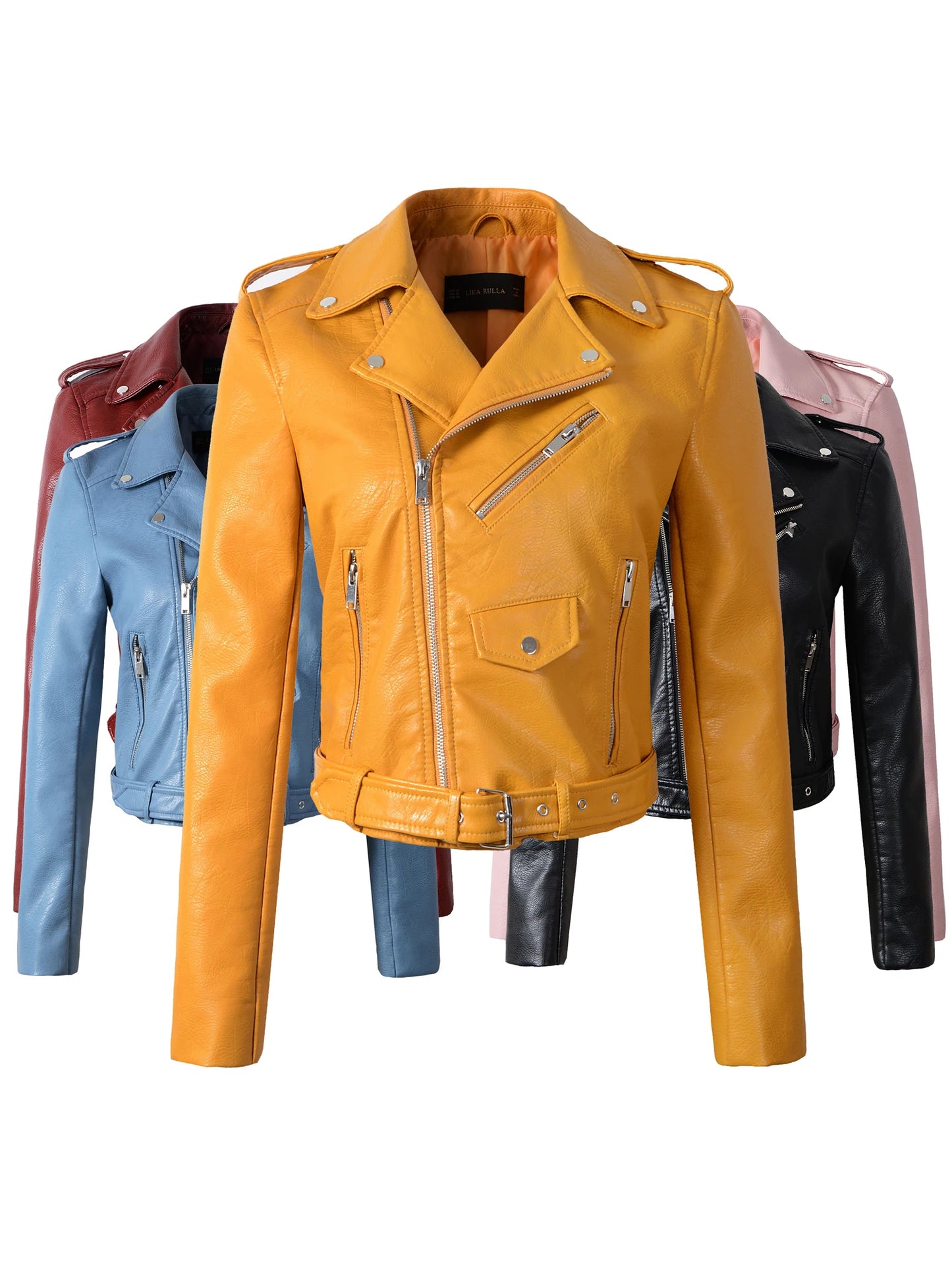 Several Colors, Motorcycle Vegan Leather Jacket