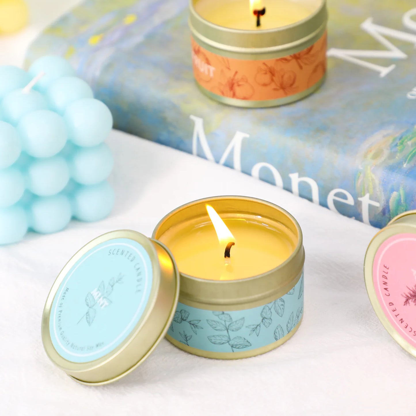 Natural Soy Wax Smokeless Scented Aromatic Candles