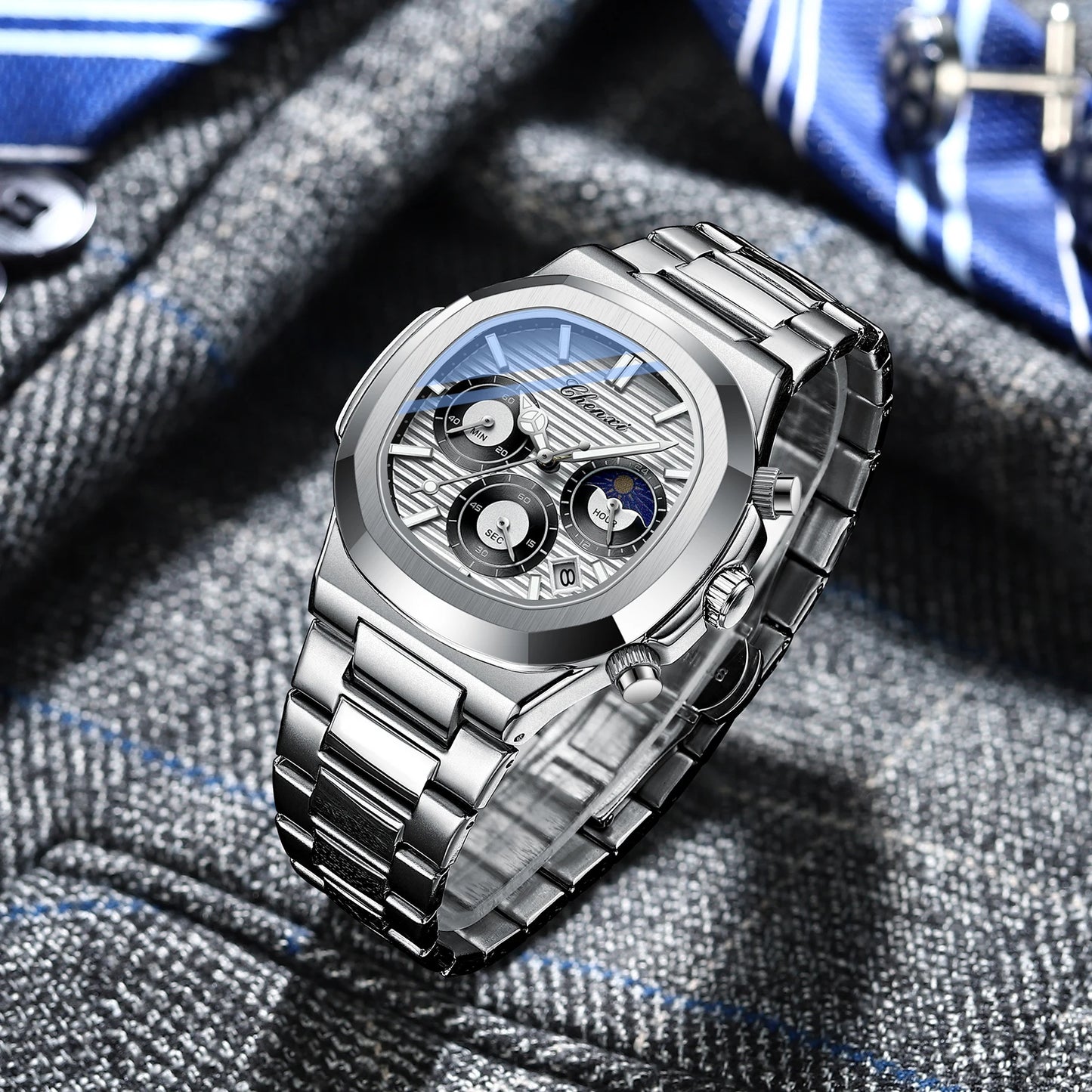 Men's Luxury Watch High Quality Steel Waterproof