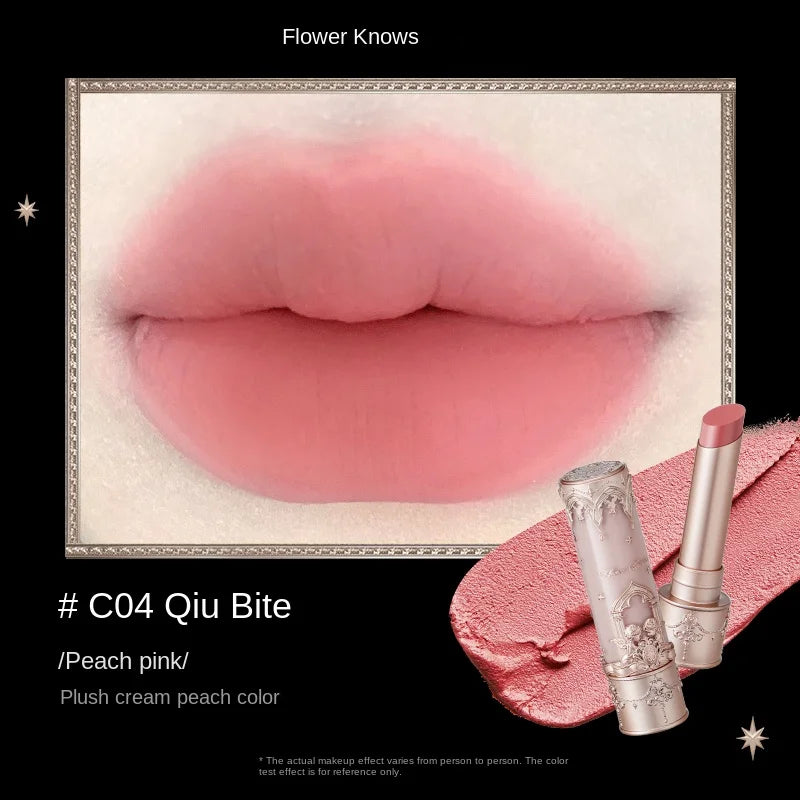 Flower Knows Little Angel Collection Korean Lipstick Velvet Matte Waterproof Lipstick Lip Gloss