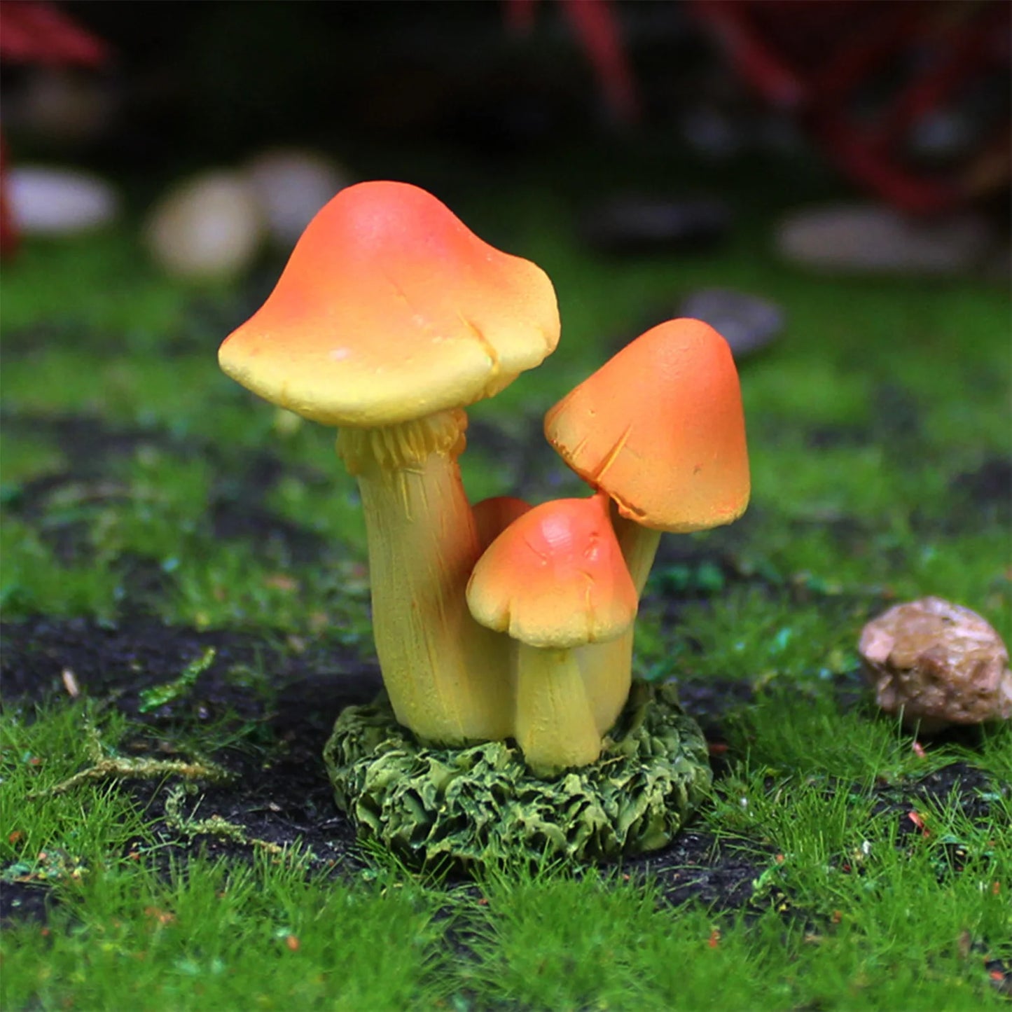 Mini Artificial Mushroom Figurine, Resin