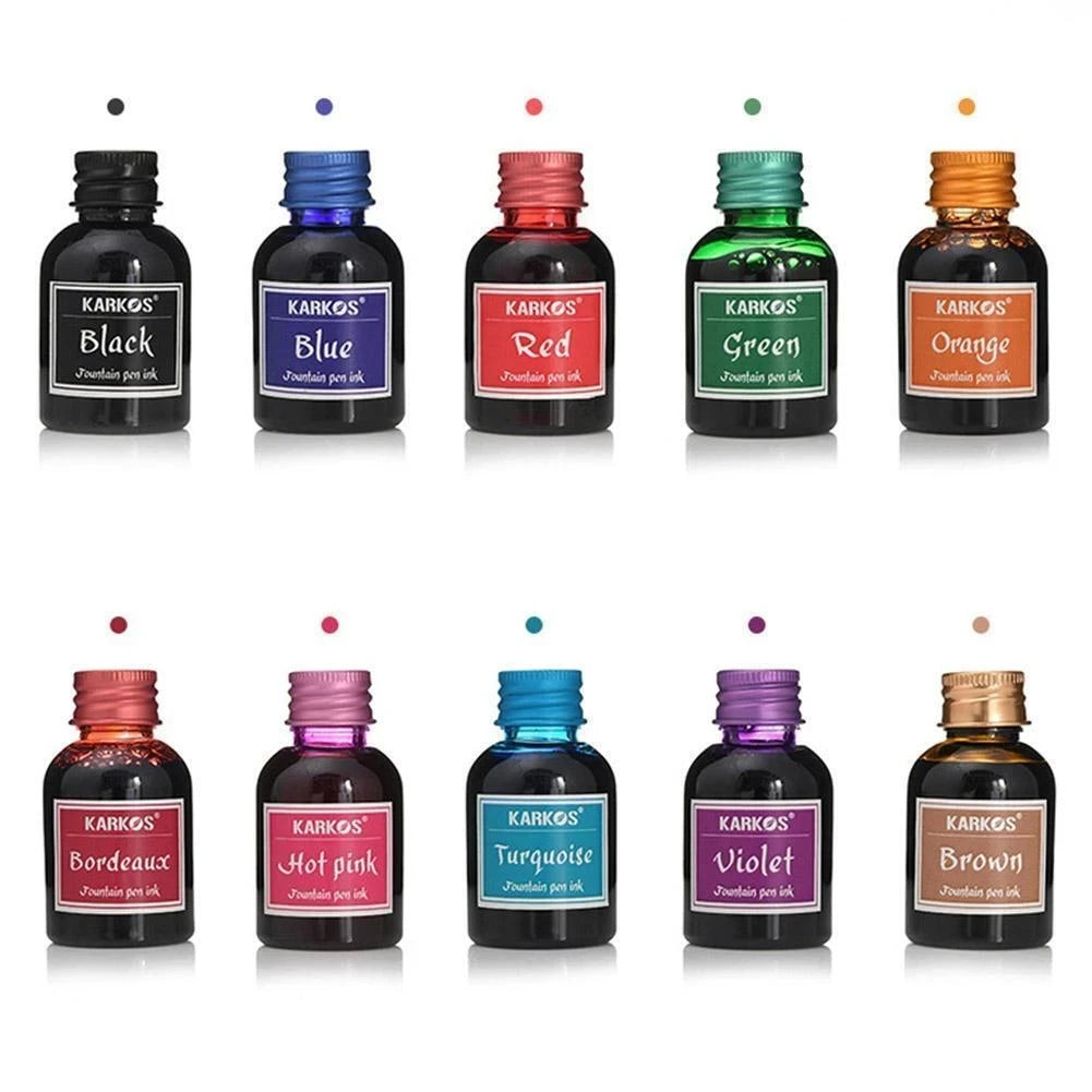 Fountain Pen Ink Bottle 30 ml, Water Soluble Colorful Replaceable Refill