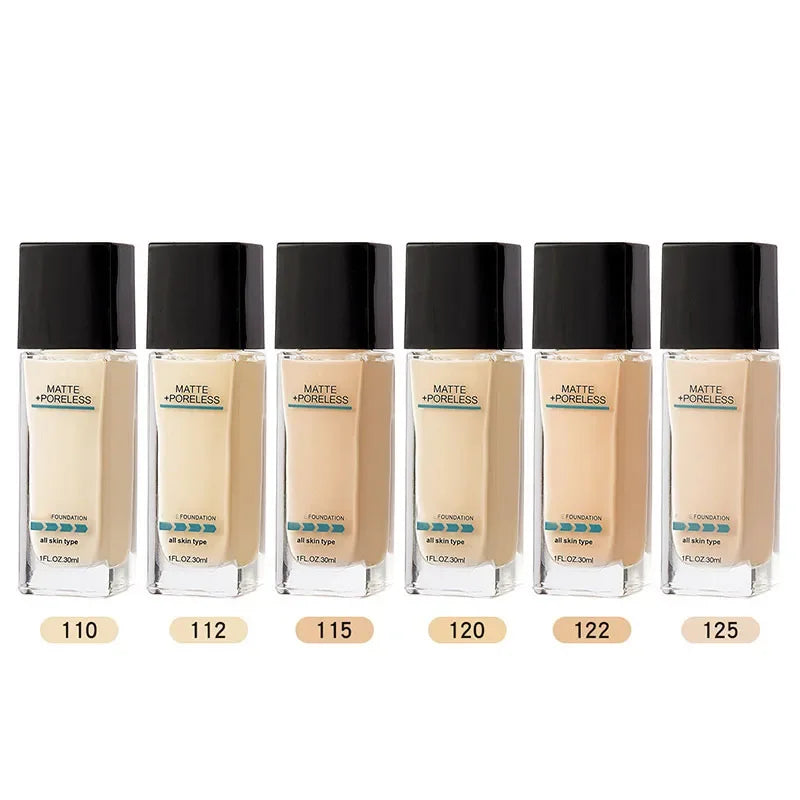 Professional Liquid Foundation, Full Coverage Concealer Long Lasting Waterproof