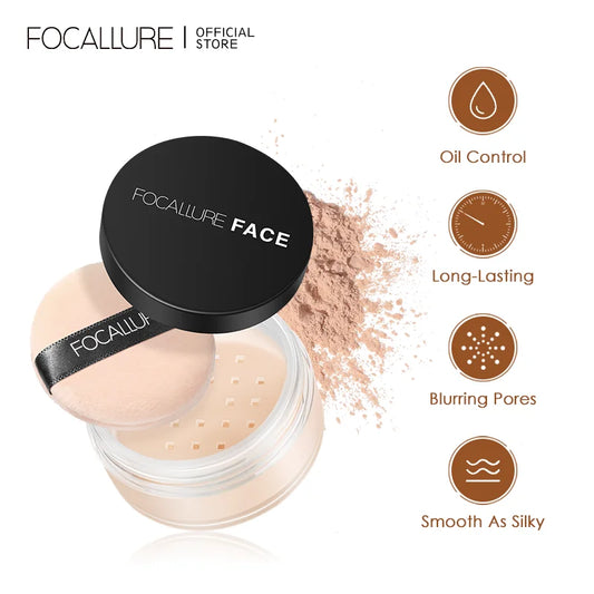 Oil-control Loose Setting Powder, Waterproof, Long-lasting, 9 Colors