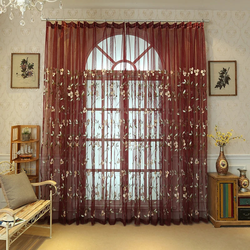 Embroidered Sheer Curtains