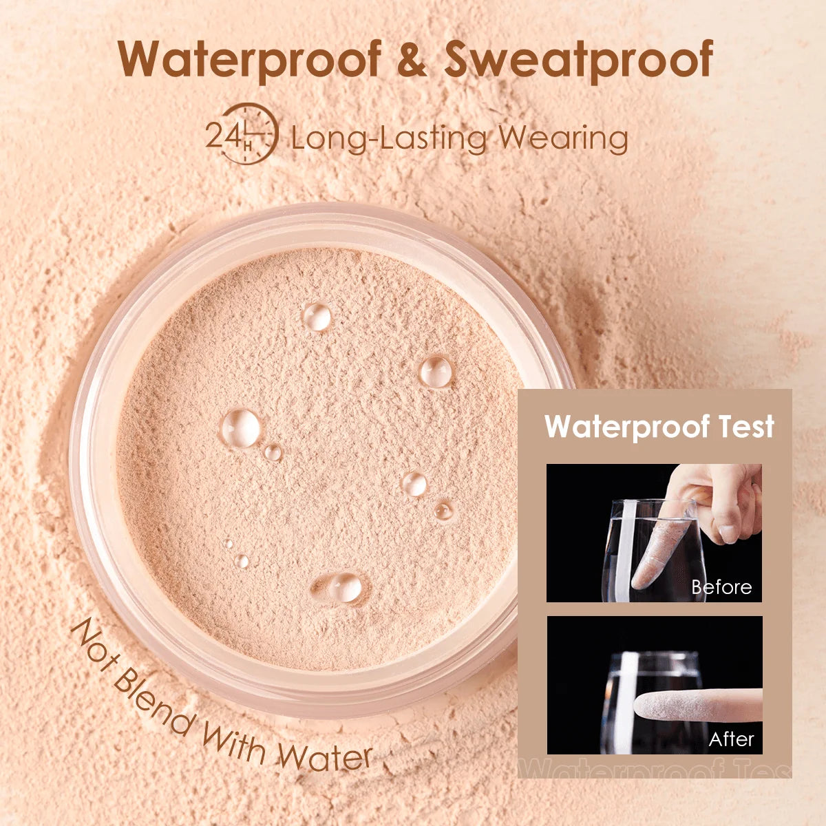 Oil-control Loose Setting Powder, Waterproof, Long-lasting, 9 Colors