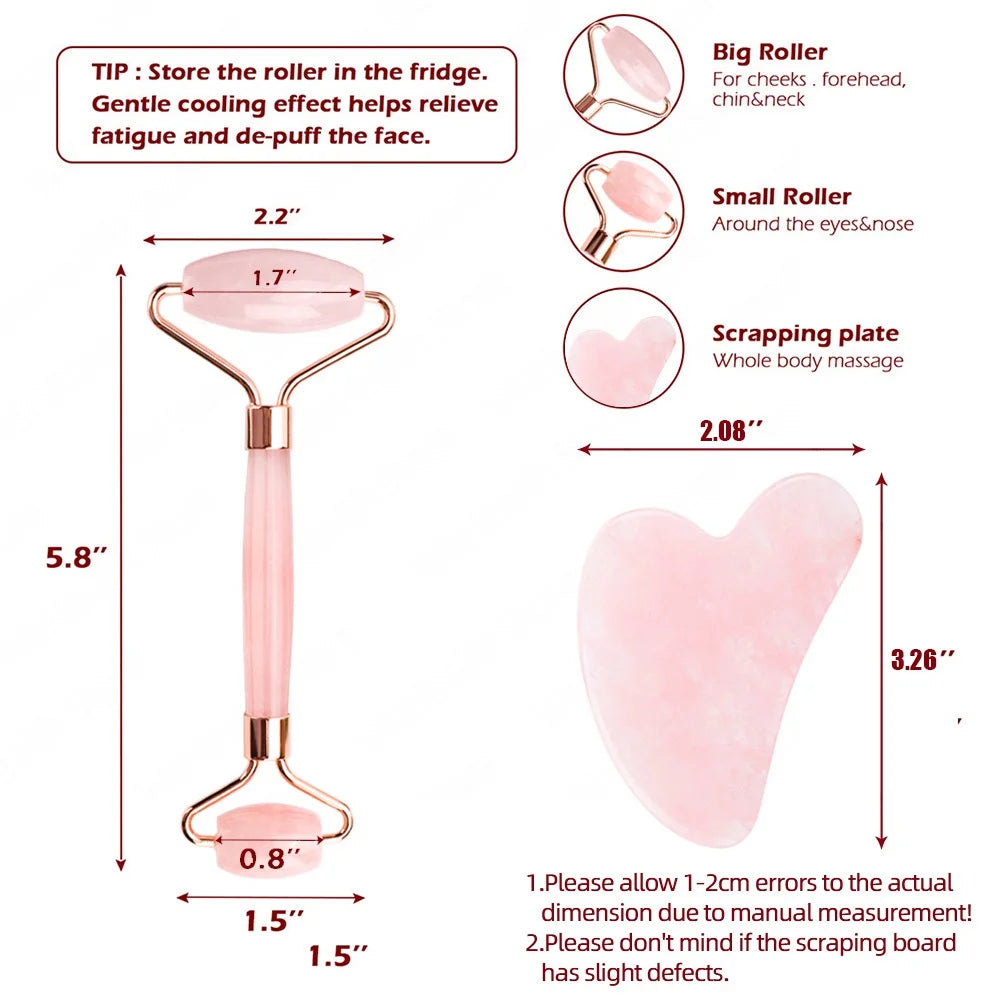 Rose Quartz Natural Pink Face Massagers