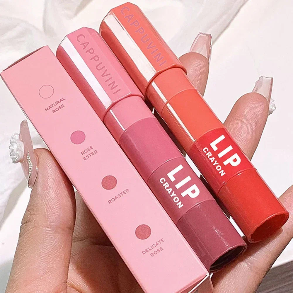 4 Colors In-1-Matte Lipstick Pen, Nude Pink Matte Lip Gloss, Waterproof