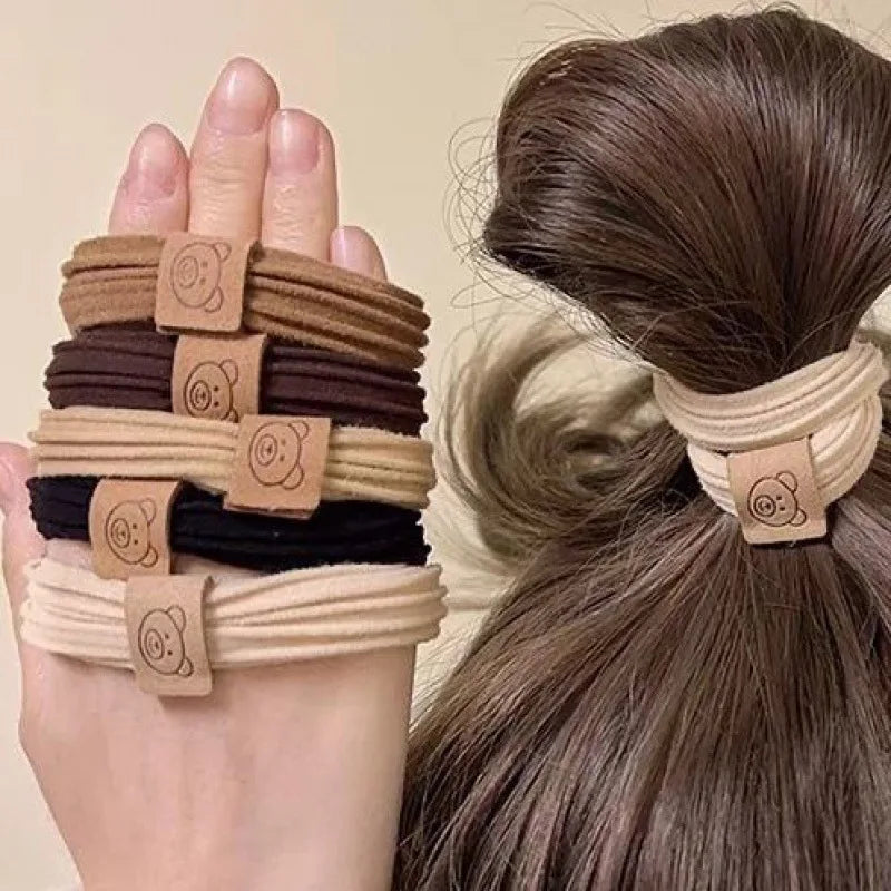 10Pcs/Lot Women Girl Simple Elastic Hair Bands Scrunchie Ponytail Holder Rubber Hair Ties Fashion Headband Hair Accessories