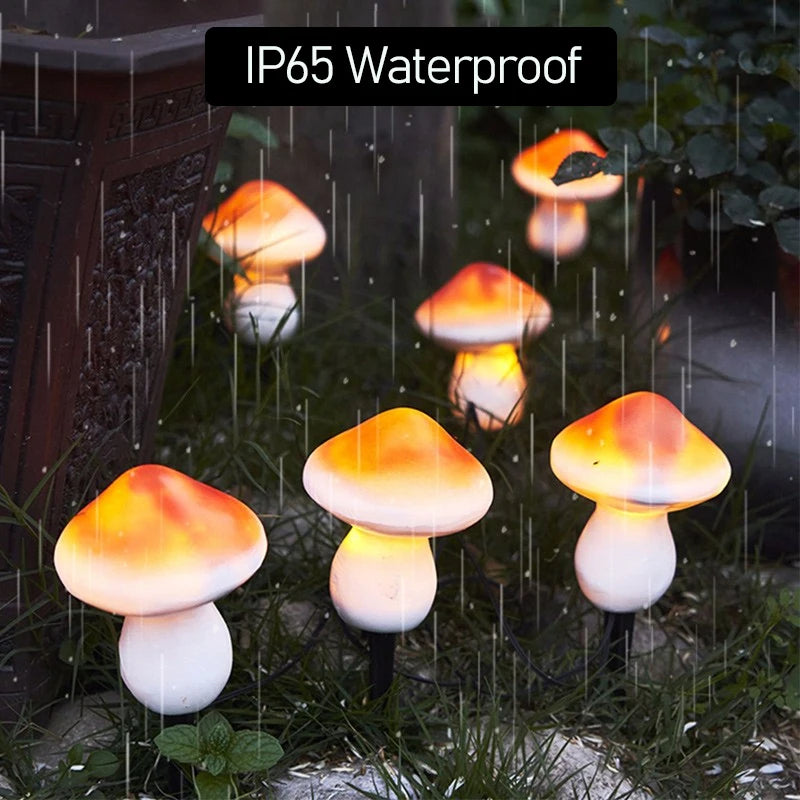 LED Solar String Light Outdoor IP65 Waterproof Mushroom Lights