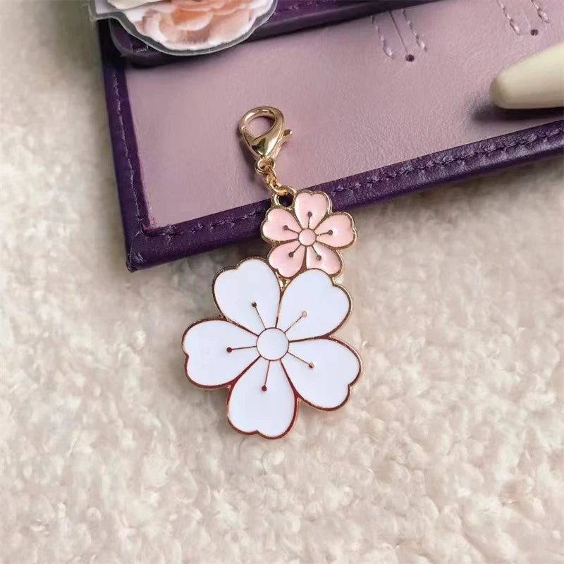 New Sakura Zipper Head for Journal Notebook Pearl Pendant