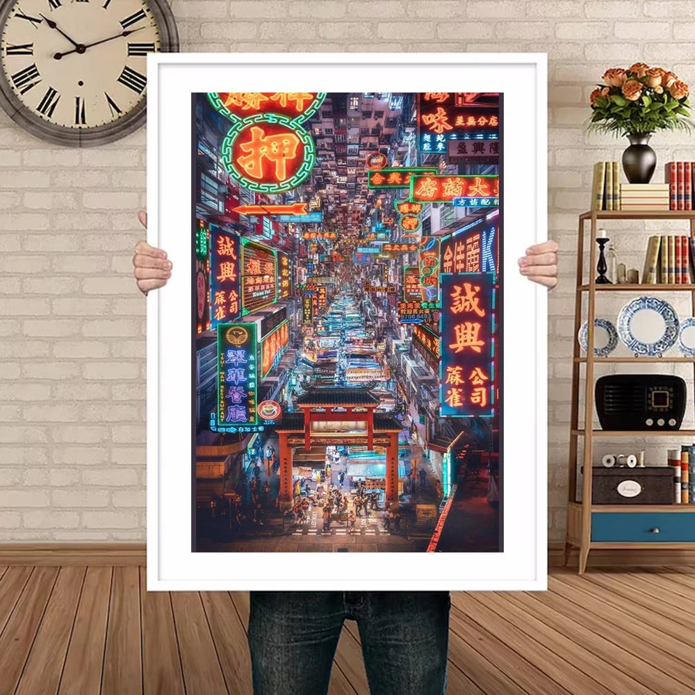 Famous City Landscape Canvas Painting Print