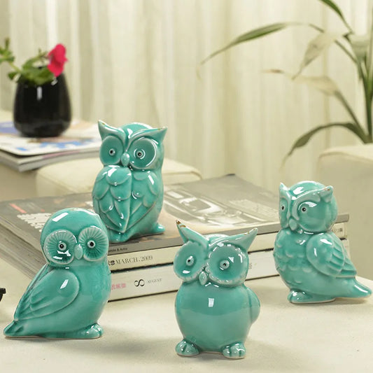 Ceramic handicrafts modern owls