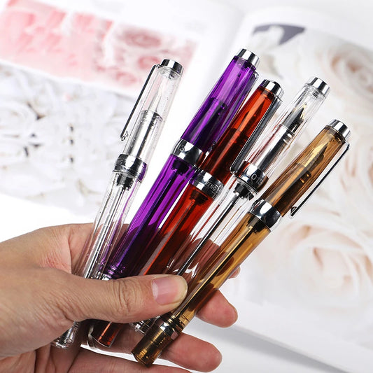 Wing Sung 3013 Vacuum Filling Fountain Pen Resin EF/F Nib 0.38/0.5mm