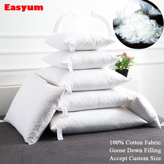 100% Cotton Goose Down Pillow