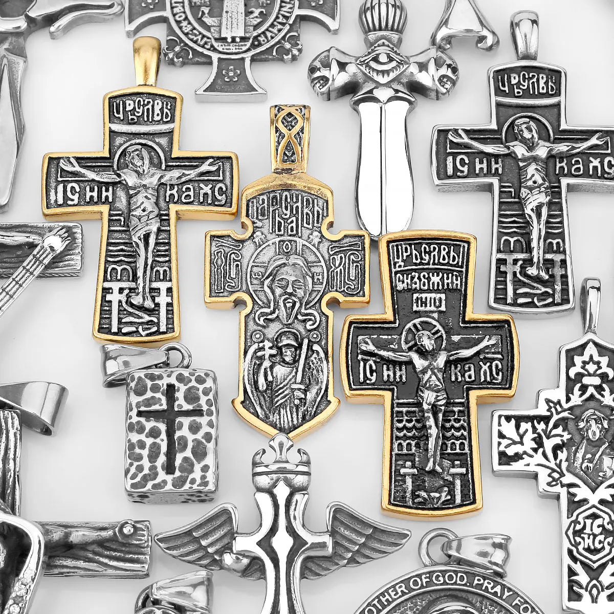 Stainless Steel Cross Necklace Pendants