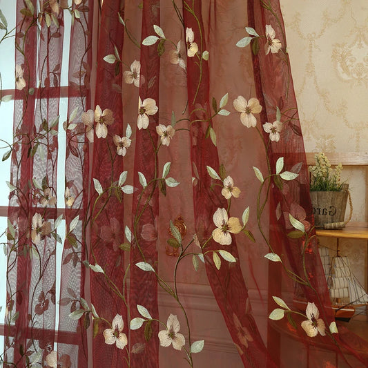 Embroidered Sheer Curtains