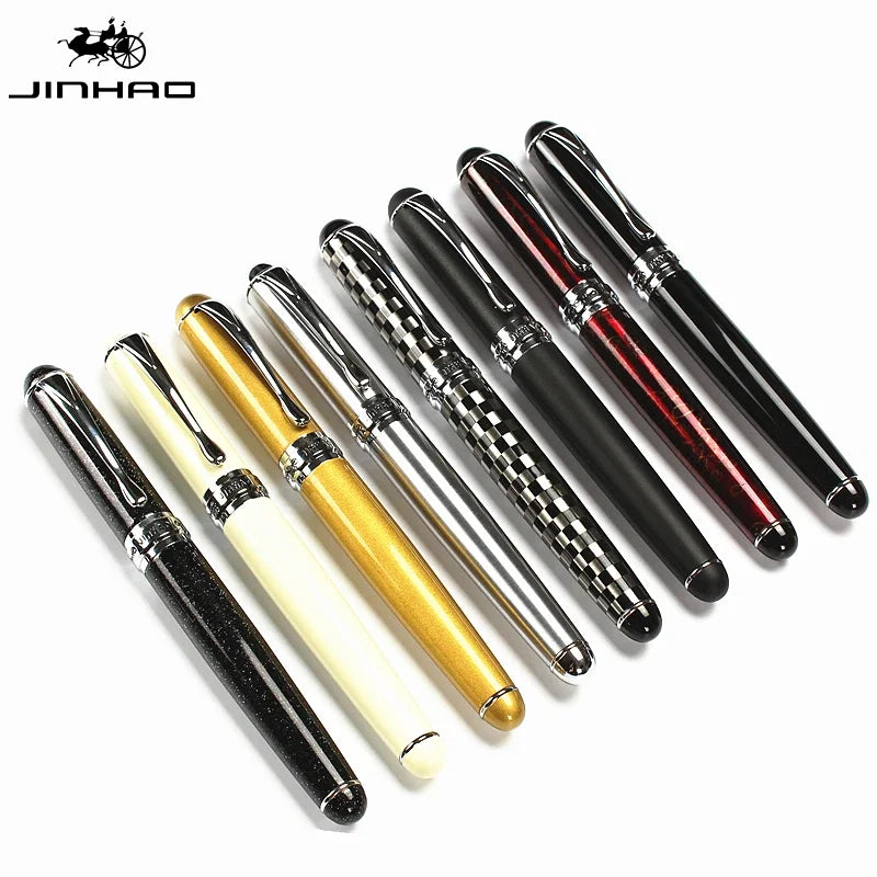 Jinhao X750 Classic Style Silver Clip Metal Fountain Pen 0.5mm Nib