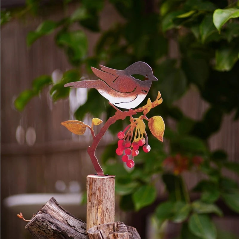 Metal Garden Bird Statue Ornament