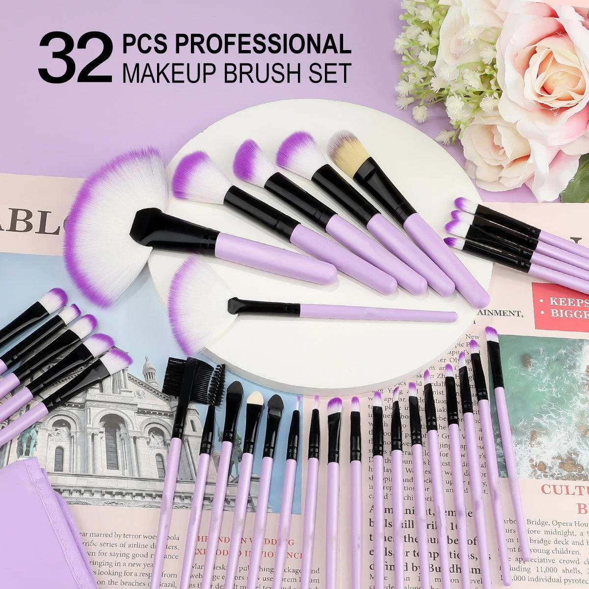 Professional Makeup Brushes 32Pcs