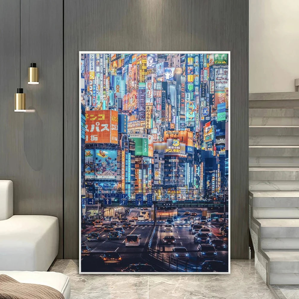 Famous City Landscape Canvas Painting Print