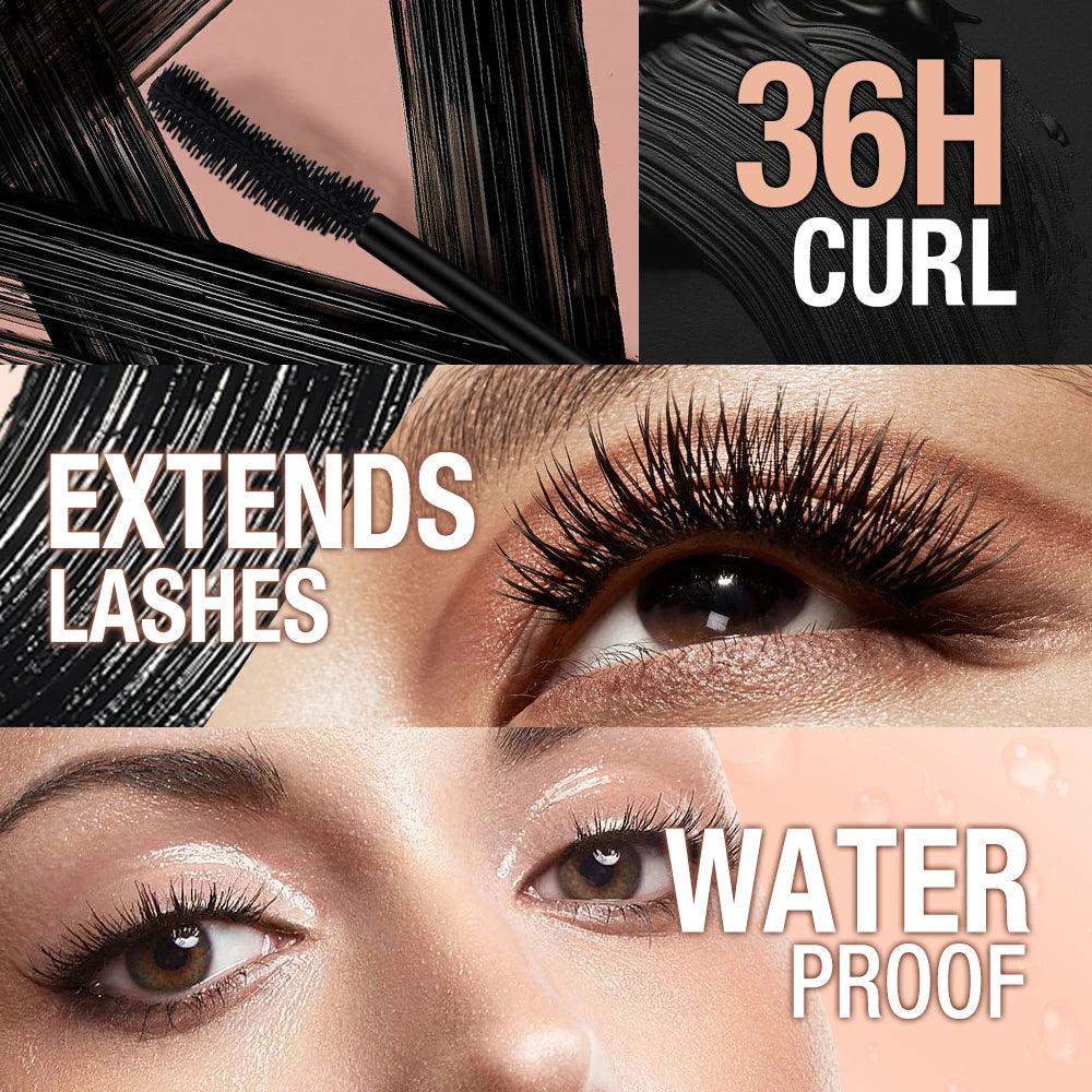 Professional Volume Curled Lashes Black Mascara Waterproof