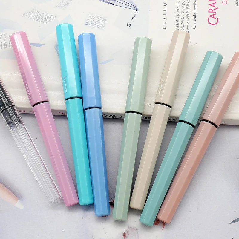 Platinum 6-corner anti-roll fountain pen 20 colors